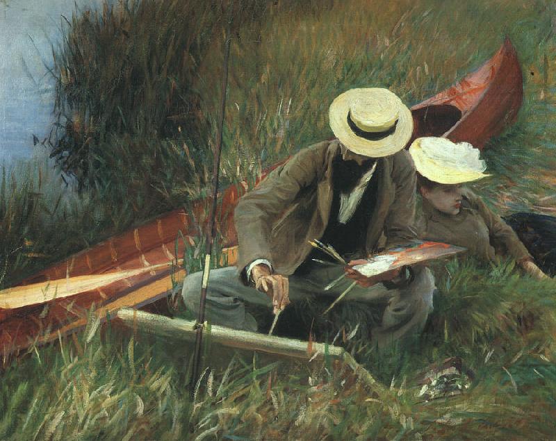 John Singer Sargent Paul Helleu Sketching With his Wife Spain oil painting art